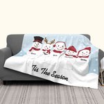 Manta blanda familiar personalizada con nombre y texto Regalo de Navidad para la familia Niños