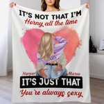 Manta Corazón Acuarela Personalizada You're Always Sexy Decoración Romántica para el Hogar Regalo de Aniversario de San Valentín para Pareja