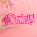 Personalisierte rosa Puppe inspiriert Stil 3D gedruckt Namensschild Schreibtisch Display Mädchen Party Geburtstag Geschenk für ihre Mode-Puppe Fan