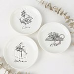 Personalised Floral Book Ceramic Ring Jewellery Dish Valentine's Day Birthday Gift for Her Book Lover