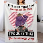 Manta Corazón Personalizada You're Always Sexy Line Decoración Romántica para el Hogar Regalo de Aniversario de San Valentín para Pareja