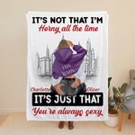 Personalized You're Always Sexy Busy City Blanket Romantic Home Decoration Valentine's Day Anniversary Gift for Couple