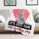 Manta Corazón Acuarela Personalizada You're Always Sexy Decoración Romántica para el Hogar Regalo de Aniversario de San Valentín para Pareja