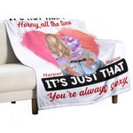 Manta Corazón Acuarela Personalizada You're Always Sexy Decoración Romántica para el Hogar Regalo de Aniversario de San Valentín para Pareja