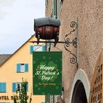 Personlig Happy St Patrick's Day Dubbelsidig välkomstträdgårdsflagga med text Gräsmatta Dekoration Present till familjen