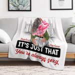 Personalized You're Always Sexy Busy City Blanket Romantic Home Decoration Valentine's Day Anniversary Gift for Couple