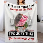 Personalized You're Always Sexy Busy City Blanket Romantic Home Decoration Valentine's Day Anniversary Gift for Couple