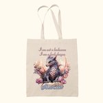 Sac à main en toile avec nom Cadeau d'anniversaire pour les amoureux des livres et des dragons