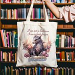 Sac à main en toile avec nom Cadeau d'anniversaire pour les amoureux des livres et des dragons