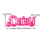 Personalisierte rosa Puppe inspiriert Stil 3D gedruckt Namensschild Schreibtisch Display Mädchen Party Geburtstag Geschenk für ihre Mode-Puppe Fan