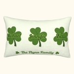 Personligt Lucky Shamrocks-kuddfodral med namn Heminredning St Patrick's Day Present till familjen