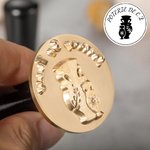 Tampon en Céramique Poterie Argile Laiton Cachet Personnalisé avec Motif Initiale Date Cadeau pour Amateurs d'Artisanat