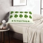 Personligt Lucky Shamrocks-kuddfodral med namn Heminredning St Patrick's Day Present till familjen