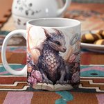 Tazza in ceramica personalizzata con nome, tazza di caffè, regalo di compleanno per lettori e amanti dei draghi.
