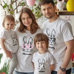 Henkilökohtainen söpö Bunny kuvio nimi pääsiäinen T-paita Baby Onesies Vanhempi-lapset vaatteet pääsiäinen lahja perheelle