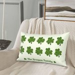 Personligt Lucky Shamrocks-kuddfodral med namn Heminredning St Patrick's Day Present till familjen