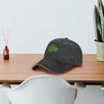 Cappello da baseball in cotone con nome personalizzato per il giorno di San Patrizio, quadrifoglio e trifoglio, regalo per un amico di famiglia