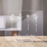 Personalisierte Liebe wächst hier Geburt Blume Acryl Plaque mit Namen Muttertag Geburtstag Geschenk für Mutter Oma