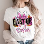 Henkilökohtainen Bunny pääsiäismunat porkkanat Baby Onesie T-paita Baby Shower pääsiäinen lahja perheelle Lapset uusi vanhempi