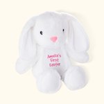 Personalized First Easter Plush Bunny Toy with Name Easter Baby Shower Gift for Newborn Kid