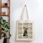 Sac en Toile Motif Lapin de Camouflage Sac Personnalisé avec Nom Thème Chasseur aux Œufs Cadeau de Pâques pour Famille Amis