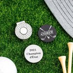 Marqueur Magnétique de Golf Clip pour Chapeau Casquette Personnalisé avec Nom Cadeau d'Anniversaire Noël Fête des Pères pour Golfeurs