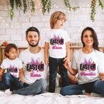 Henkilökohtainen Bunny pääsiäismunat porkkanat Baby Onesie T-paita Baby Shower pääsiäinen lahja perheelle Lapset uusi vanhempi