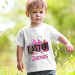 Henkilökohtainen Bunny pääsiäismunat porkkanat Baby Onesie T-paita Baby Shower pääsiäinen lahja perheelle Lapset uusi vanhempi
