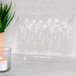 Personalisierte Liebe wächst hier Geburt Blume Acryl Plaque mit Namen Muttertag Geburtstag Geschenk für Mutter Oma