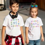 Camiseta personalizada Huevo de Pascua de colores con nombre Regalo de Pascua para niños