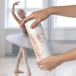 Personalized Pink Ballet Slippers 20oz Skinny Tumbler with Name and Straw Birthday Gift for Ballerina Girls
