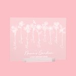 Personalisierte Liebe wächst hier Geburt Blume Acryl Plaque mit Namen Muttertag Geburtstag Geschenk für Mutter Oma