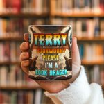 Gepersonaliseerde boek draak keramische mok met naam 11oz/15oz koffiekop verjaardagscadeau voor lezers draak liefhebbers