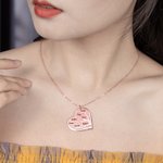 Collier avec Pendentif Arbre Généalogique Personnalisé avec Noms d'Enfants Cadeau Fête des Mères Anniversaire pour Maman Grand-mère