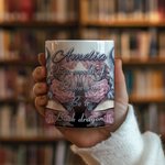 Gepersonaliseerde Bloem Boek Draak Keramische Mok met Naam 11oz/15oz Koffiekop Verjaardagscadeau voor Lezers Drakenliefhebbers