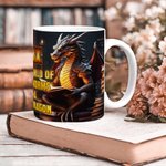 Gepersonaliseerde boek draak keramische mok met naam 11oz/15oz koffiekop verjaardagscadeau voor lezers draak liefhebbers