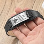 Personalisiertes Einstellbares Leder-Notfallarmband medizinische Alarm mit Gravur für Herren Damen