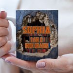 Gepersonaliseerde 3D boek draak keramische mok met naam 11oz/15oz koffiekop verjaardagscadeau voor lezers draak liefhebbers
