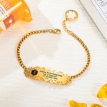 Personalisiertes Verstellbares Medizinisches „Star of Life“ ID-Notfallarmband mit Gravur Geburtstag Geschenk für Diabetes Allergie Epilepsie Damen