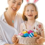 Personalisierte Hasenohren bunte Acryl Halskette mit Initial Geburtstag Ostern Dekoration Geschenk für Kinder