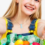 Personalisierte Hasenohren bunte Acryl Halskette mit Initial Geburtstag Ostern Dekoration Geschenk für Kinder