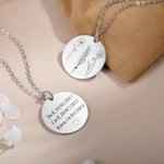 Personalised Birth Flowers Necklace with 1-4 Engraved Names Anniversary Mother's Day Gift for Her