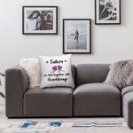 Gepersonaliseerde Zussen en Vrienden Heartstrings Kussenhoes Kerstmis Home Decor Vriendschap Gift voor Vrienden Besties