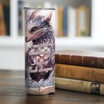 Vaso personalizado I Am Not A Bookworm I Am A Book Dragon 20oz Skinny Tumbler con pajita y nombre Regalo de cumpleaños para lectores amantes de los li