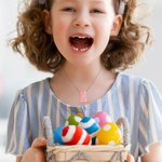 Personalisierte Hasenohren bunte Acryl Halskette mit Initial Geburtstag Ostern Dekoration Geschenk für Kinder