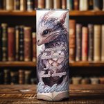 Vaso personalizado I Am Not A Bookworm I Am A Book Dragon 20oz Skinny Tumbler con pajita y nombre Regalo de cumpleaños para lectores amantes de los li