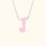 Personalisierte Hasenohren bunte Acryl Halskette mit Initial Geburtstag Ostern Dekoration Geschenk für Kinder