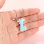 Personalisierte Hasenohren bunte Acryl Halskette mit Initial Geburtstag Ostern Dekoration Geschenk für Kinder