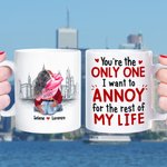Spersonalizowany kubek ceramiczny You're the Only One 11oz 15oz z imionami Rocznicowy prezent walentynkowy dla pary
