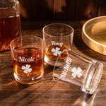 Personalisierte Lucky Four Leaf Clover 10oz Whiskey Gläser mit Namen S t. Patrick's Day Geburtstag Geschenk für Männer Liquor Lover